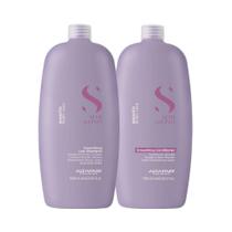 Alfaparf Semi Di Lino Smoothing Rebel Hair Shampoo 1000ml + Condicionador 1000ml