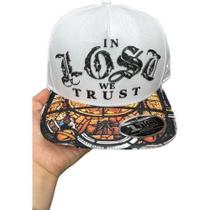 Alfashop Boné Lost Monalisa Branco California Aba Reta Fitão