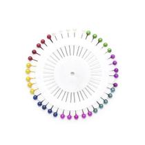 Alfinete Cabeça Colorida Pérola Lanmax - 40 unidades