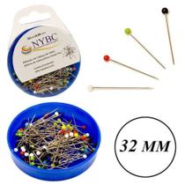 Alfinete cabeça de vidro caixa com 100 unidades Alfinete cabeça de vidro caixa com 100 unidades