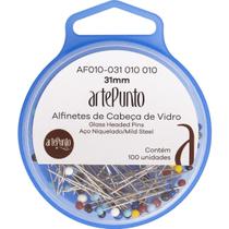 Alfinete Cabeça de Vidro com 100 Unidades - ArtePunto