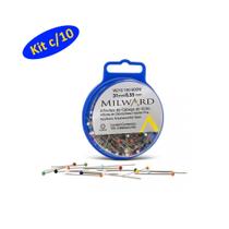 Alfinete Cabeça de Vidro Milward 100 unidades - Caixa com 10