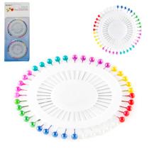 Alfinete com cabeca colors 80 pecas no disco - 20 comercial