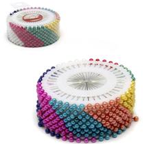 Alfinete Com Cabeca Colors Com 480 Pecas No Disco