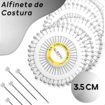 Alfinete Costura Disco Cabeca Bola Branca 3,5cm-PQ -36UN