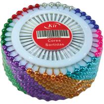Alfinete costura kit cabeca colorida disco kit