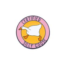 Alfinete de blusa esmaltada Silly Goose Funny Cartoon com certificação Brooch Alfinete de blusa esmaltada Silly Goose Funny Cartoon com certificação Brooch