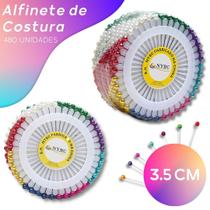 Alfinete De Costura - Cabeça Colorida Kit C/480 Nybc