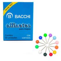 Alfinete de Mapa Bacchi Sortido 50 unidades Alfinete de Mapa Bacchi Sortido 50 unidades