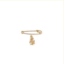Alfinete de Ouro 18k Com Pingente Anjo Da Guarda