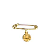 Alfinete de Ouro 18k Com Pingente São Bento Alfinete de Ouro 18k Com Pingente São Bento