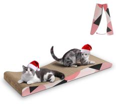 Alfinete de papelão dobrável curvo Cat Scratching Pad ComSaf Wave