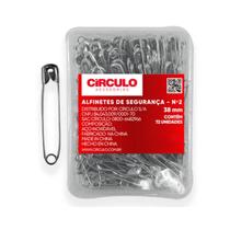 Alfinete de segurança n2 38mm circulo - 72 unidades