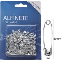 Alfinete de Segurança N3 Prata com 100 Unidades PCT com 06 Alfinete de Segurança N3 Prata com 100 Unidades PCT com 06