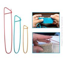 Alfinete de segurança para tricô 3 peças - medidas: 09cm, 12cm e 15cm.