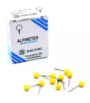 Alfinete mapa amarelo 50un bacchi Alfinete mapa amarelo 50un bacchi