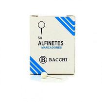 Alfinete Mapa Branco CX com 50 Peças PCT com 10 - Bacchi