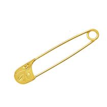 Alfinete Para Fralda Patuá Pingente Clássico esculpido Ouro 18k 23086 K120 Alfinete Para Fralda Patuá Pingente Clássico esculpido Ouro 18k 23086 K120