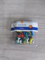 Alfinete para mapa Brw colorido taça 6mm 25 unidades Alfinete para mapa Brw colorido taça 6mm 25 unidades