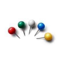 Alfinete Para Mapa Cab. Redonda Cx 50 Und Onda