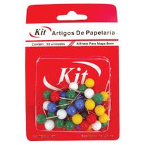 Alfinete Para Mapa Tipo Taça Colorido 48 Unidades Kit Alfinete Para Mapa Tipo Taça Colorido 48 Unidades Kit