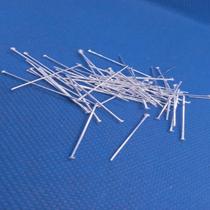 Alfinete para montagem de bijouterias 2cm folheado a prata 50 milésimo al-1020