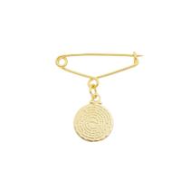 Alfinete para Roupa Broche Oração Pai Nosso Banho Ouro