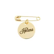 Alfinete Pingente Frase Personalizado Para Bebê Banhado Ouro 18k