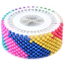 Alfinetes Cabeça Bola Coloridos Patchwork Costura 480 Peças