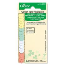 Alfinetes Cabeça Flor 0.55mm Clover - 20 unidades Alfinetes Cabeça Flor 0.55mm Clover - 20 unidades