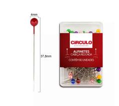 Alfinetes Cabeça Redonda Color 217212 cx 80un