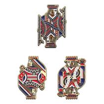 Alfinetes de broche, cartão de baralho criativo, alfinetes de blusa de liga retrô Alfinetes de broche, cartão de baralho criativo, alfinetes de blusa de liga retrô