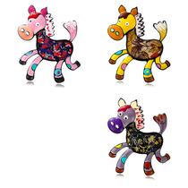 Alfinetes de broche com design de zebra colorido para mulheres Alfinetes de broche com design de zebra colorido para mulheres