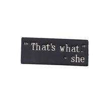 Alfinetes de broche Creative Quote em forma de retângulo, liga 5x2cm