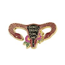 Alfinetes de broche Creative Uterus Snake Design Don't Tread on Me Alfinetes de broche Creative Uterus Snake Design Don't Tread on Me