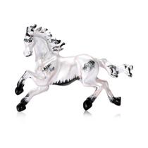 Alfinetes de broche em liga de esmalte Running Horse para homens e mulheres