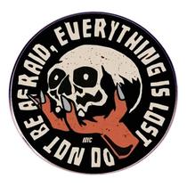 Alfinetes de broche, emblema de liga redonda gótica, Skull Hands, 3x3cm