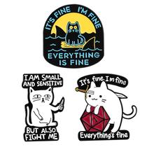 Alfinetes de broche Funny Cat Theme Alloy 3x2,8 cm 22g para unissex Alfinetes de broche Funny Cat Theme Alloy 3x2,8 cm 22g para unissex