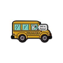 Alfinetes de broche Funny Goose Bus Creative Yellow Alloy Lapel Pi Alfinetes de broche Funny Goose Bus Creative Yellow Alloy Lapel Pi