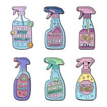 Alfinetes de broche Funny Spray Bottle Theme Alfinetes de blusa de liga Alfinetes de broche Funny Spray Bottle Theme Alfinetes de blusa de liga