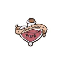 Alfinetes de broche, garrafa de poção de desenho animado, alfinetes de blusa esmaltada