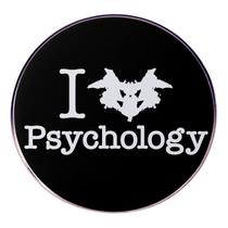 Alfinetes de broche I Love Psychology Rorschach Inkblot Design