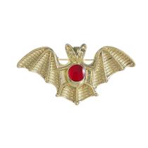 Alfinetes de broche: morcego vintage com gema vermelha, blusa de liga gótica Pi