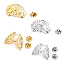 Alfinetes de broche, órgão oco, cérebro, pulmão, design, liga dourada e prata Alfinetes de broche, órgão oco, cérebro, pulmão, design, liga dourada e prata