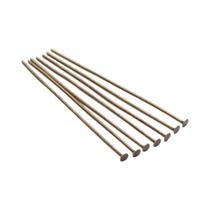 Alfinetes De Cabeça Plana Em Ouro, Cobre E Ródio, 100-200 Peças, Acessórios Para Joias DIY,