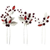 Alfinetes de cabelo BETITETO Crystal Wedding Emerald Green Strass