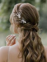 Alfinetes de cabelo de casamento SWEETV Bridal Rhinestone Silver x2 Alfinetes de cabelo de casamento SWEETV Bridal Rhinestone Silver x2