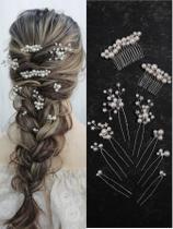 Alfinetes de cabelo de noiva SELFCLOUD Pearl Wedding Hair Comb Star