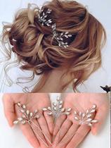Alfinetes de cabelo HEREAD Crystal Bride Wedding Strass Silver