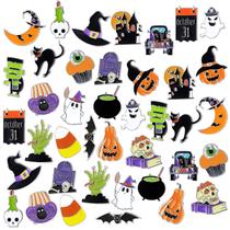 Alfinetes de lapela Giegxin, esmalte de Halloween, 40 peças de caveira de vampiro Alfinetes de lapela Giegxin, esmalte de Halloween, 40 peças de caveira de vampiro